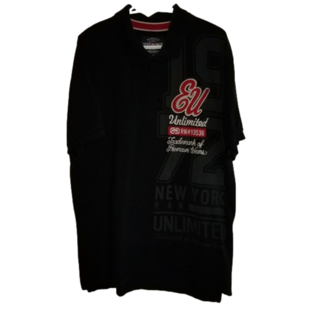 Ecko UNLTD Short Sleeve Big New York Graphic Polo Shirt Size XXL